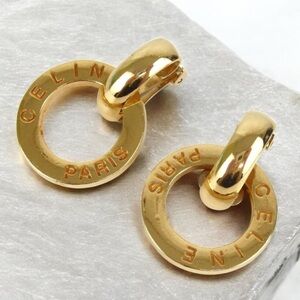 CELINE Vintage Clip On Hoop Earrings 😍